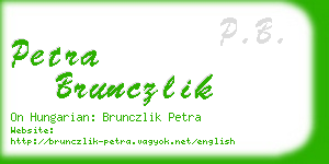 petra brunczlik business card